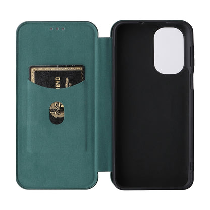 For Ulefone Note 13P Carbon Fiber Texture Horizontal Flip PU Phone Case(Green) - Ulefone Cases by PMC Jewellery | Online Shopping South Africa | PMC Jewellery | Buy Now Pay Later Mobicred