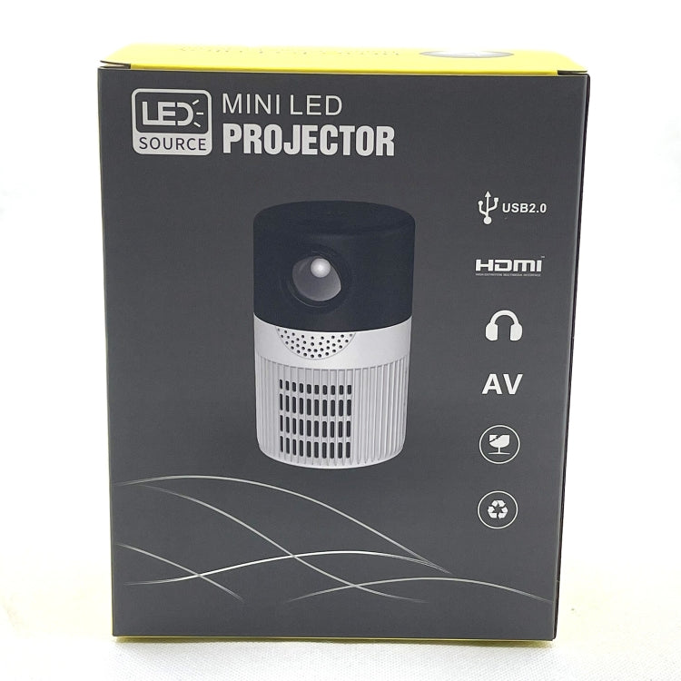 T400 100 inch Screen 3000 Lumens LED Mini Projector, Plug Type:EU Plug(Black White) - Mini Projector by PMC TechLife | Online Shopping South Africa | PMC TechLife | Buy Now Pay Later Mobicred