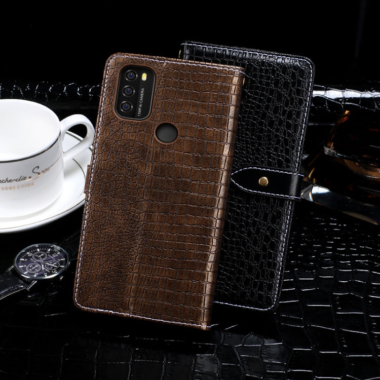 For Blackview A70 Pro idewei Crocodile Texture Leather Phone Case(Black) - More Brand by idewei | Online Shopping South Africa | PMC TechLife | Buy Now Pay Later Mobicred