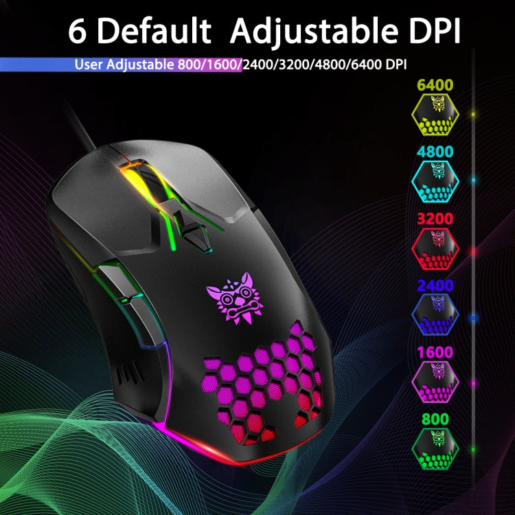 ONIKUMA CW902 RGB Lighting Wired Mouse(Black) - free shipping - PMC Jewellery - Order now!