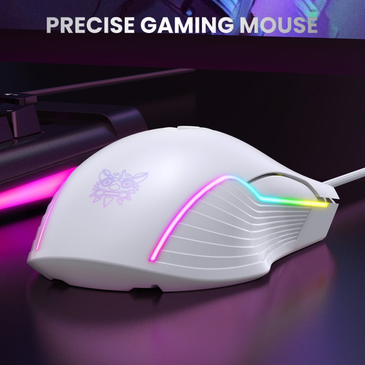 ONIKUMA CW905 RGB Lighting Wired Mouse(White) - Wired Mice by ONIKUMA | Online Shopping South Africa | PMC Jewellery | Buy Now Pay Later Mobicred