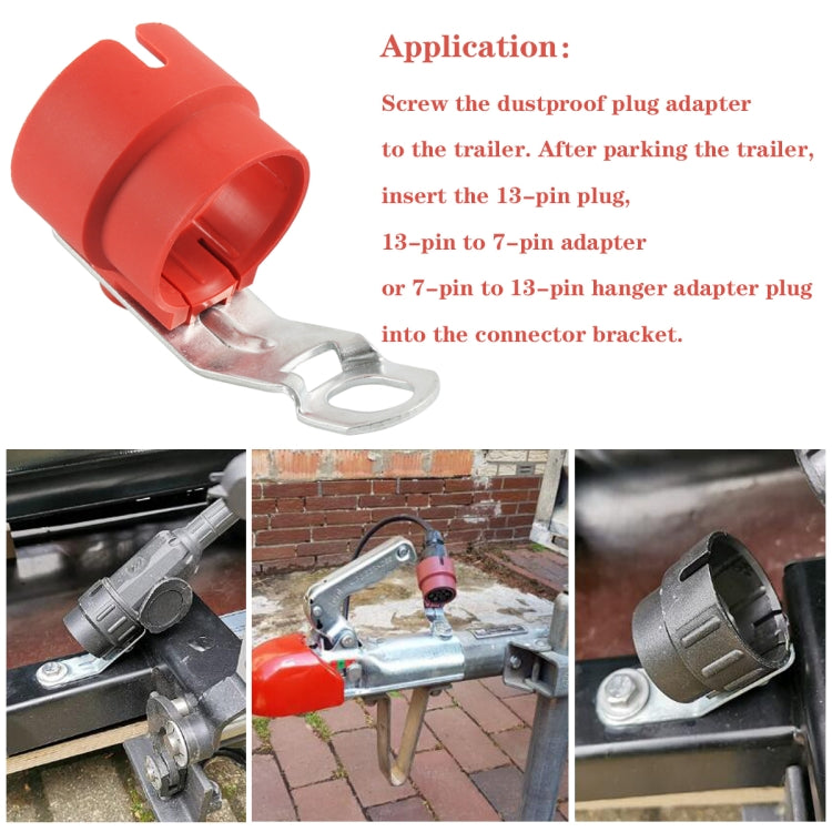 A6950-02 Trailer Plug Holder Connector Retainer(Red) - Towing Bars by PMC Jewellery | Online Shopping South Africa | PMC Jewellery | Buy Now Pay Later Mobicred