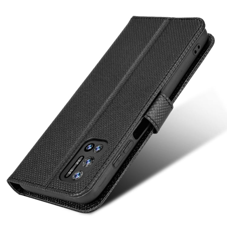 For DOOGEE N40 Pro Diamond Texture Leather Phone Case(Black) - Doogee Cases by PMC Jewellery | Online Shopping South Africa | PMC Jewellery | Buy Now Pay Later Mobicred