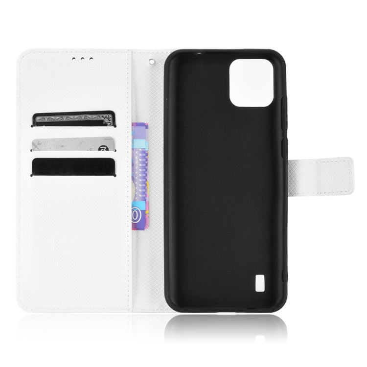 For Blackview A55 Diamond Texture Leather Phone Case(White) - More Brand by PMC Jewellery | Online Shopping South Africa | PMC Jewellery