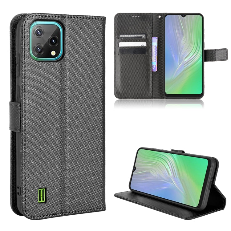 For Blackview A55 Diamond Texture Leather Phone Case(Black) - More Brand by PMC TechLife | Online Shopping South Africa | PMC TechLife | Buy Now Pay Later Mobicred