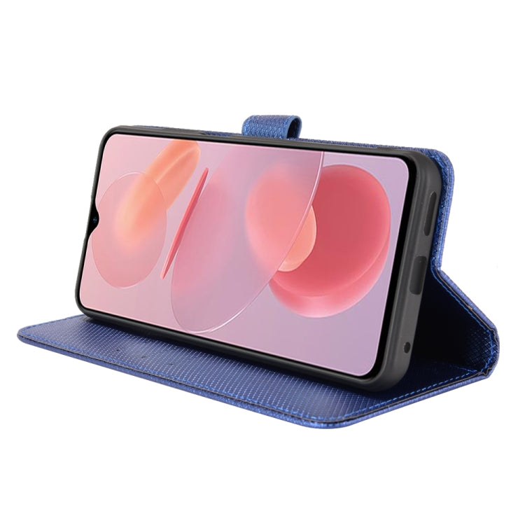 For Ulefone Note 12P Diamond Texture Leather Phone Case(Blue) - Ulefone Cases by PMC Jewellery | Online Shopping South Africa | PMC Jewellery | Buy Now Pay Later Mobicred