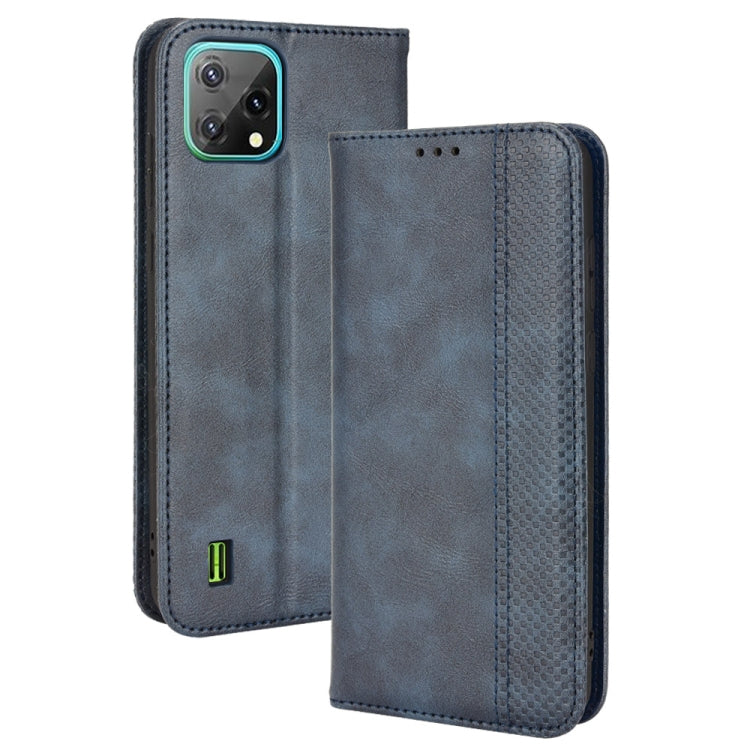 For Blackview A55 Magnetic Buckle Retro Crazy Horse Leather Phone Case(Blue) - More Brand by PMC TechLife | Online Shopping South Africa | PMC TechLife | Buy Now Pay Later Mobicred