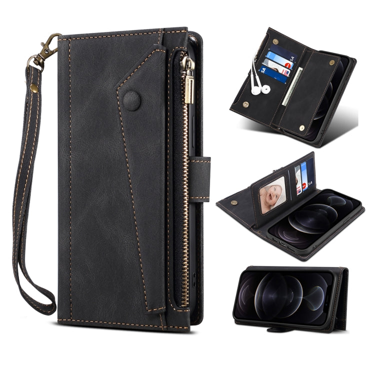 For Motorola Moto E40 / E30 / E20 Retro Frosted Horizontal Flip Leather Phone Case(Black) - Motorola Cases by PMC TechLife | Online Shopping South Africa | PMC TechLife | Buy Now Pay Later Mobicred