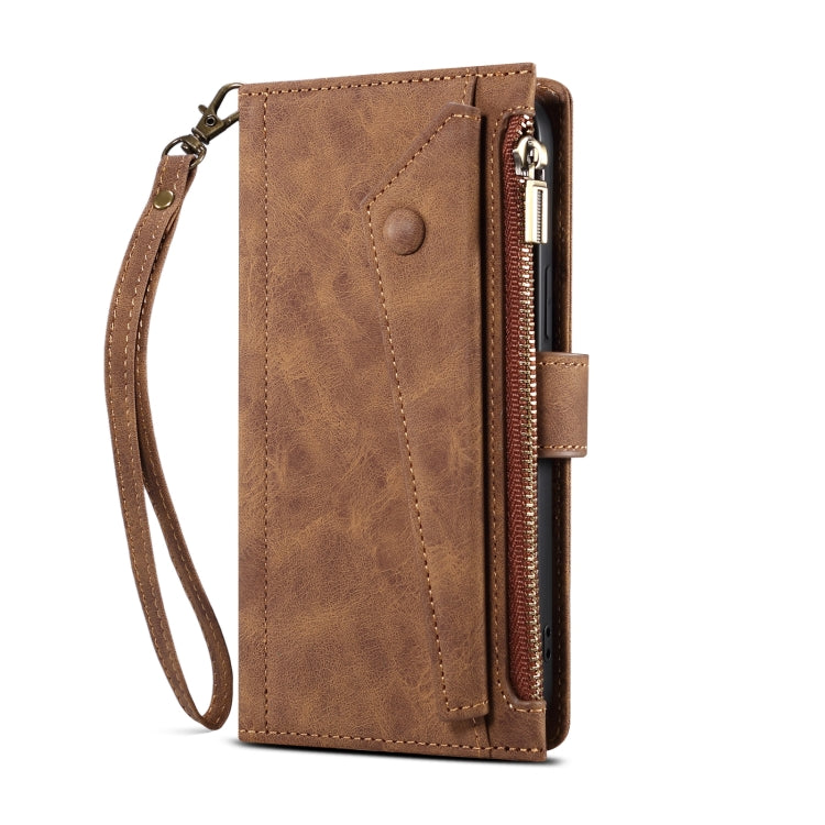 For Google Pixel 6a Retro Frosted Horizontal Flip Leather Phone Case(Brown) - Google Cases by PMC TechLife | Online Shopping South Africa | PMC TechLife | Buy Now Pay Later Mobicred