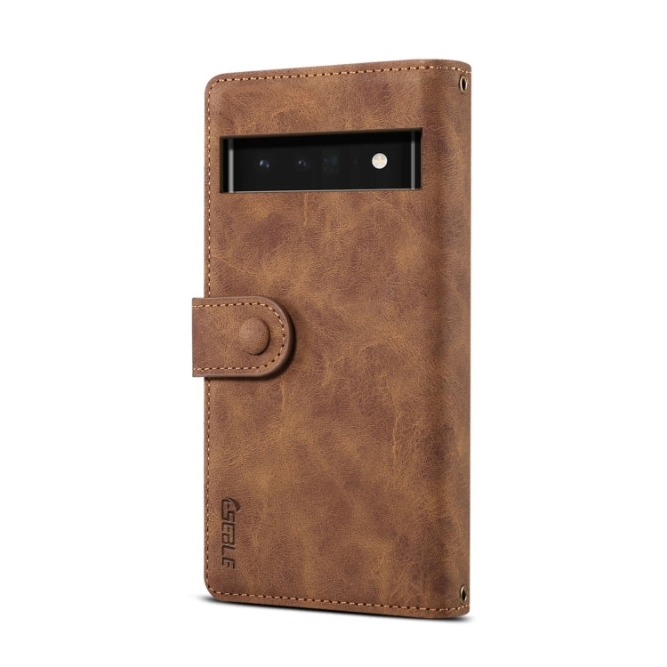 For Google Pixel 6a Retro Frosted Horizontal Flip Leather Phone Case(Brown) - Google Cases by PMC TechLife | Online Shopping South Africa | PMC TechLife | Buy Now Pay Later Mobicred