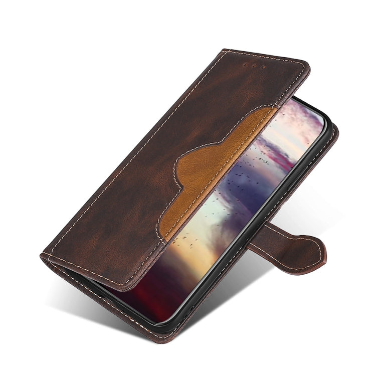 For Doogee N40 Pro Skin Feel Straw Hat Magnetic Buckle Leather Phone Case(Brown) - Doogee Cases by PMC TechLife | Online Shopping South Africa | PMC TechLife | Buy Now Pay Later Mobicred