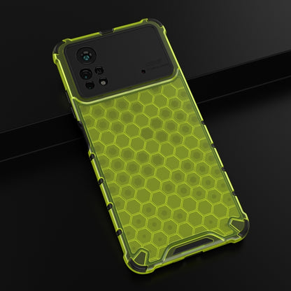 For Xiaomi Poco X4 Pro 5G Shockproof Honeycomb PC + TPU Case(Green) - Xiaomi Cases by PMC Jewellery | Online Shopping South Africa | PMC Jewellery