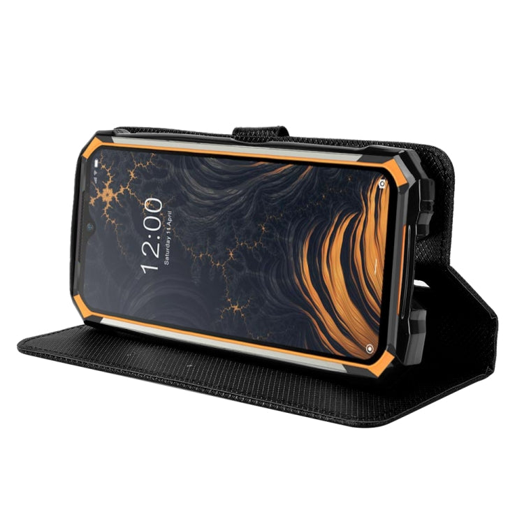 For Doogee S88 Pro / S88 Plus Diamond Texture Leather Phone Case(Black) - Doogee Cases by PMC TechLife | Online Shopping South Africa | PMC TechLife | Buy Now Pay Later Mobicred