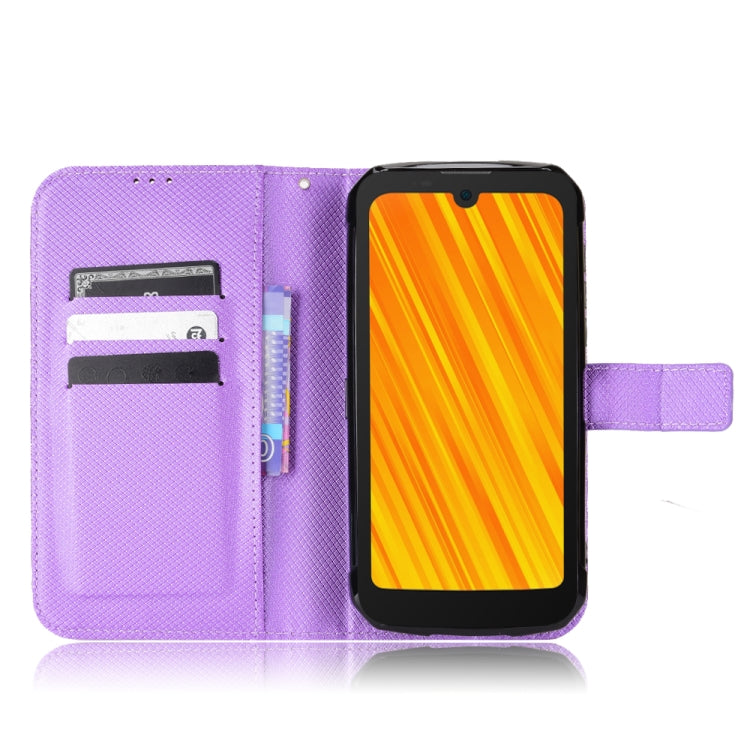 For Doogee S59 / S59 Pro Diamond Texture Leather Phone Case(Purple) - Doogee Cases by PMC Jewellery | Online Shopping South Africa | PMC Jewellery | Buy Now Pay Later Mobicred