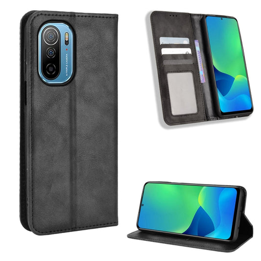 For Ulefone Note 13P Magnetic Buckle Retro Texture Leather Phone Case(Black) - OPPO Cases by PMC Jewellery | Online Shopping South Africa | PMC Jewellery | Buy Now Pay Later Mobicred