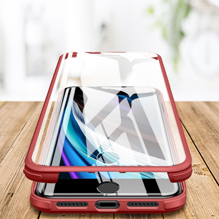 For iPhone SE 2022 / SE 2020 / 8 / 7 Double-sided Glass TPU Phone Case(Purple) - iPhone SE 2022 / 2020 / 8 / 7 Cases by PMC TechLife | Online Shopping South Africa | PMC TechLife | Buy Now Pay Later Mobicred