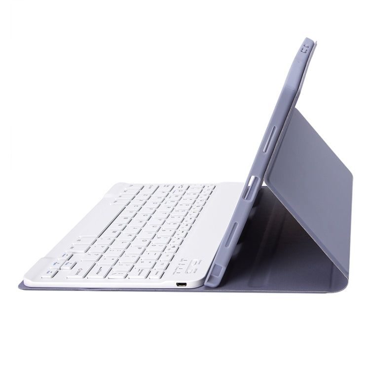 A08B-A Candy Color Bluetooth Keyboard Leather Case with Pen Slot & Touchpad For Samsung Galaxy Tab A8 2021 SM-X205 / SM-X200(Purple) - Samsung Keyboard by PMC TechLife | Online Shopping South Africa | PMC TechLife