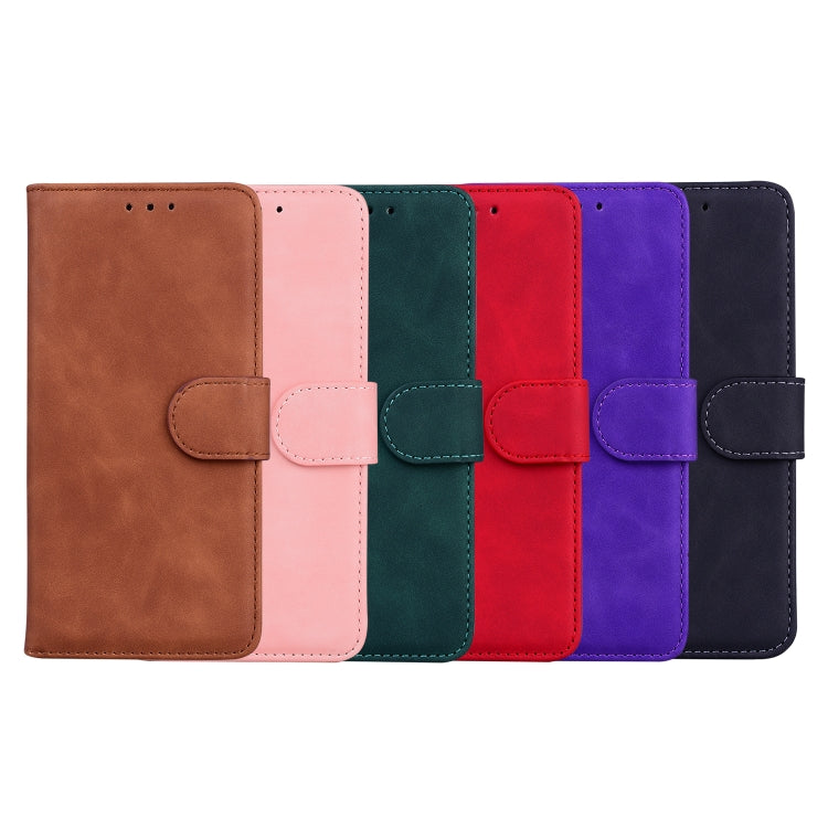 For Blackview A60 Skin Feel Pure Color Flip Leather Phone Case(Black) - More Brand by PMC TechLife | Online Shopping South Africa | PMC TechLife