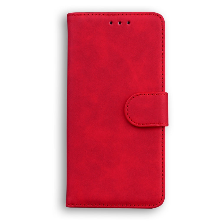 For Blackview A60 Pro Skin Feel Pure Color Flip Leather Phone Case(Red) - More Brand by PMC TechLife | Online Shopping South Africa | PMC TechLife | Buy Now Pay Later Mobicred