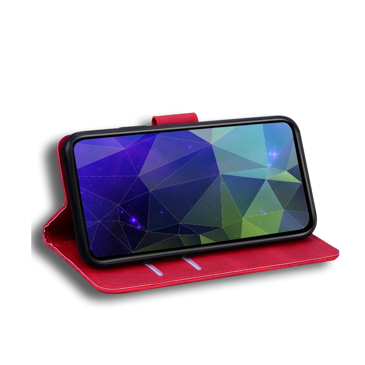 For Blackview A60 Pro Skin Feel Pure Color Flip Leather Phone Case(Red) - More Brand by PMC TechLife | Online Shopping South Africa | PMC TechLife | Buy Now Pay Later Mobicred