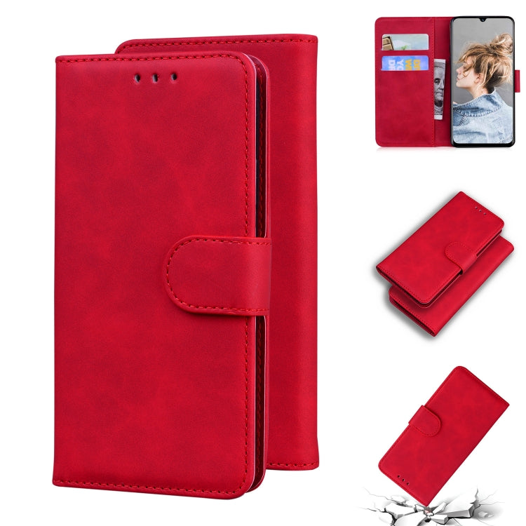 For Blackview A80 Skin Feel Pure Color Flip Leather Phone Case(Red) - More Brand by PMC TechLife | Online Shopping South Africa | PMC TechLife | Buy Now Pay Later Mobicred