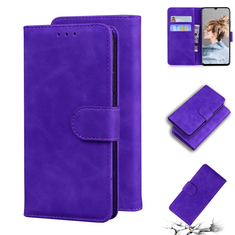 For Blackview A80 Skin Feel Pure Color Flip Leather Phone Case(Purple) - More Brand by PMC Jewellery | Online Shopping South Africa | PMC Jewellery | Buy Now Pay Later Mobicred