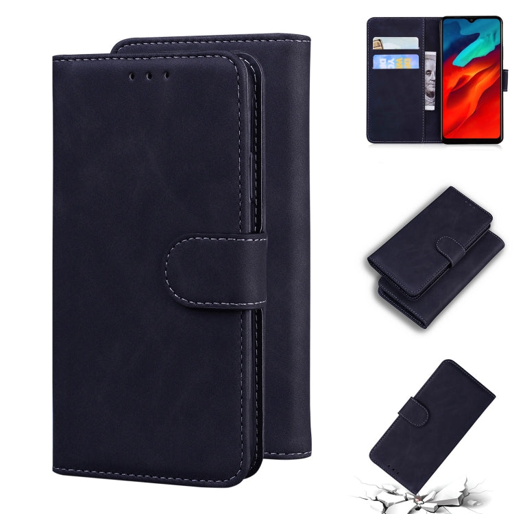 For Blackview A80 Pro Skin Feel Pure Color Flip Leather Phone Case(Black) - More Brand by PMC TechLife | Online Shopping South Africa | PMC TechLife