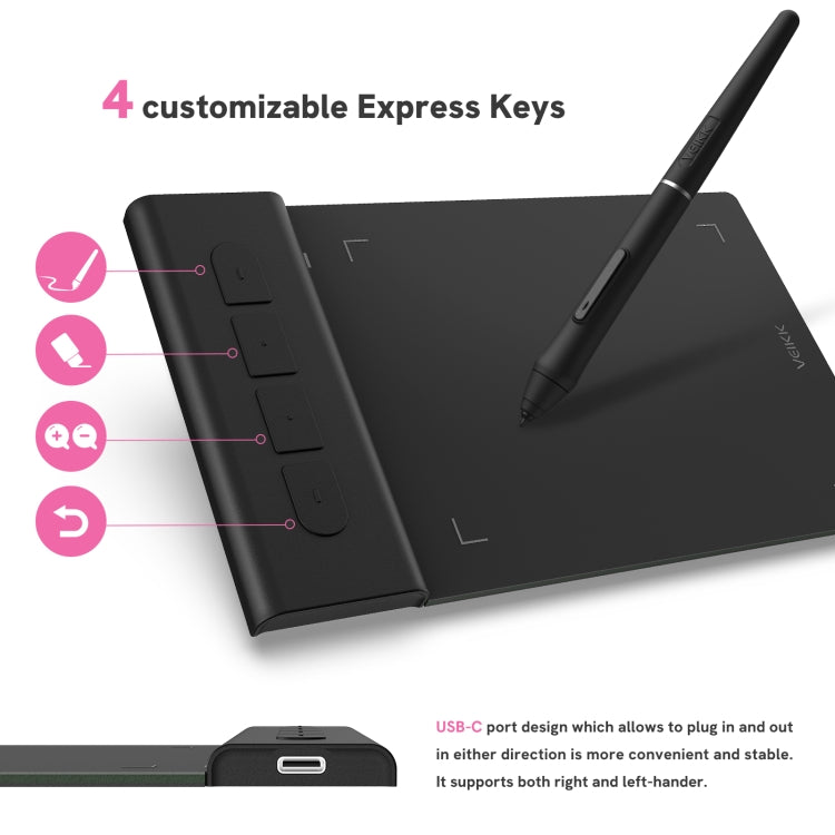 VEIKK VK430 4x3 inch 8192 Levels Pressure Sensitivity Digital Drawing Board - free shipping - PMC TechLife - Order now!