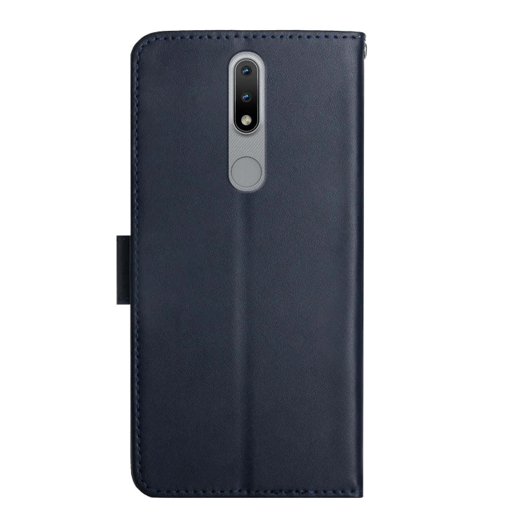 For Nokia 2.4 Genuine Leather Fingerprint-proof Horizontal Flip Phone Case(Blue) - free shipping - PMC TechLife - Order now!
