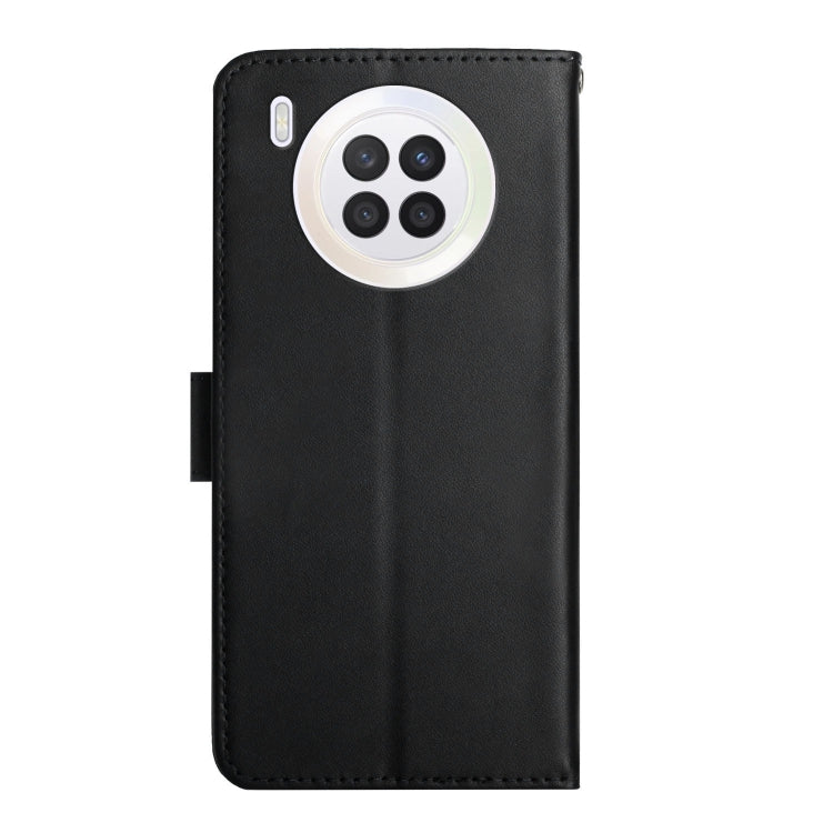For Huawei Nova 8i/Honor 50 Lite Global Genuine Leather Fingerprint-proof Horizontal Flip Phone Case(Black) - Huawei Cases by PMC TechLife | Online Shopping South Africa | PMC TechLife | Buy Now Pay Later Mobicred