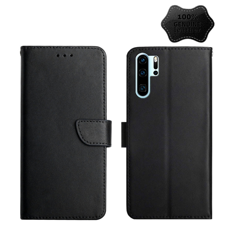 For Huawei P30 Pro Genuine Leather Fingerprint-proof Horizontal Flip Phone Case(Black) - free shipping - PMC TechLife - Order now!