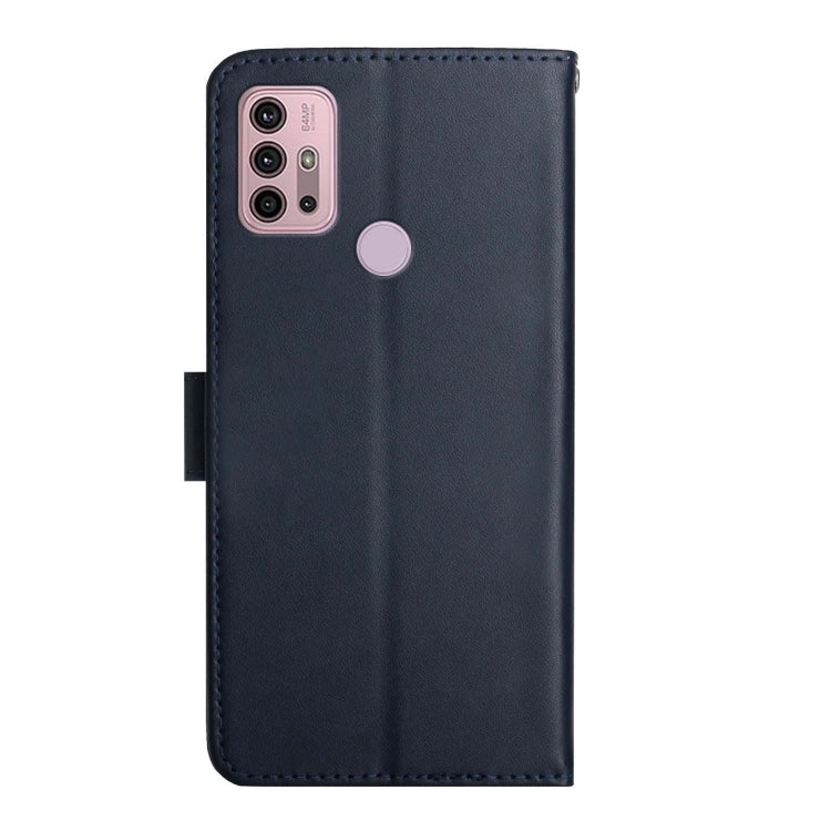 For Motorola Moto G30 Genuine Leather Fingerprint-proof Horizontal Flip Phone Case(Blue) - Motorola Cases by PMC TechLife | Online Shopping South Africa | PMC TechLife | Buy Now Pay Later Mobicred