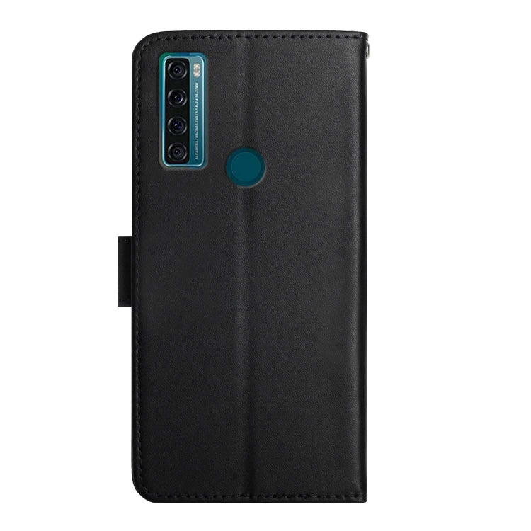 For TCL 20 R 5G Genuine Leather Fingerprint-proof Flip Phone Case(Black) - More Brand by PMC TechLife | Online Shopping South Africa | PMC TechLife | Buy Now Pay Later Mobicred