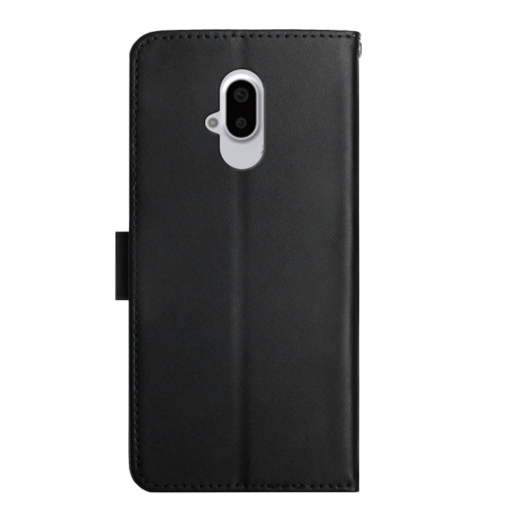 For Fujitsu Arrows F-52B Genuine Leather Fingerprint-proof Flip Phone Case(Black) - More Brand by PMC TechLife | Online Shopping South Africa | PMC TechLife | Buy Now Pay Later Mobicred