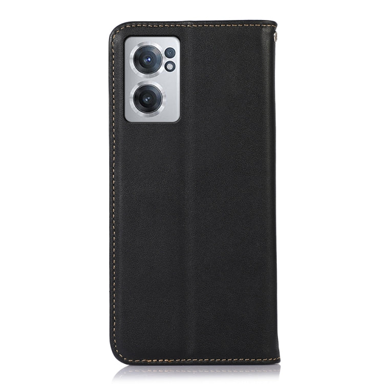 For OnePlus Nord CE 2 5G KHAZNEH Nappa Top Layer Cowhide Leather Phone Case(Black) - OnePlus Cases by PMC TechLife | Online Shopping South Africa | PMC TechLife | Buy Now Pay Later Mobicred