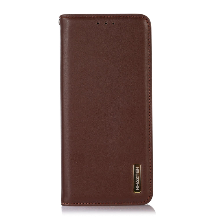 For Google Pixel 7 5G KHAZNEH Nappa Top Layer Cowhide Leather Phone Case(Brown) - Google Cases by PMC TechLife | Online Shopping South Africa | PMC TechLife | Buy Now Pay Later Mobicred
