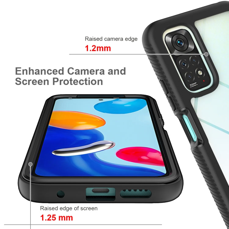 For Xiaomi Redmi Note 11 Global / Note 11S Starry Sky Solid Color Series PC + TPU Phone Case(Black) - Xiaomi Cases by PMC TechLife | Online Shopping South Africa | PMC TechLife