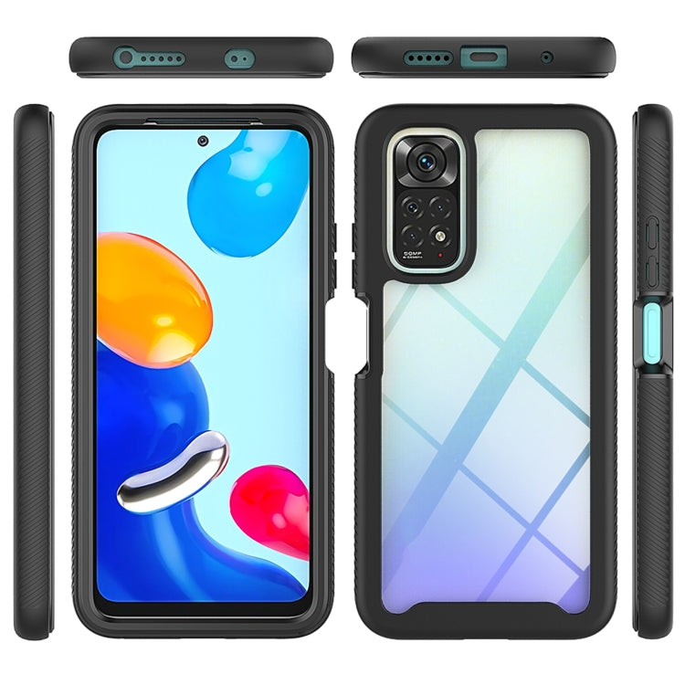 For Xiaomi Redmi Note 11 Global / Note 11S Starry Sky Solid Color Series PC + TPU Phone Case(Black) - Xiaomi Cases by PMC TechLife | Online Shopping South Africa | PMC TechLife