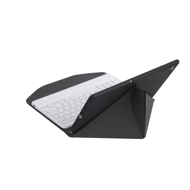 BM20 Diamond Texture Bluetooth Keyboard Leather Case with Triangle Back Support For Lenovo M10 Plus 10.3 inch TB-X606 / TB-X606F(Black + White) - Lenovo Keyboard by PMC TechLife | Online Shopping South Africa | PMC TechLife