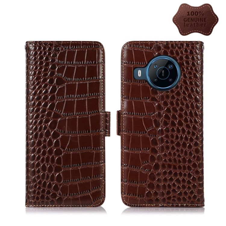 For Nokia X100 Crocodile Top Layer Cowhide Leather Phone Case(Brown) - Nokia Cases by PMC TechLife | Online Shopping South Africa | PMC TechLife | Buy Now Pay Later Mobicred