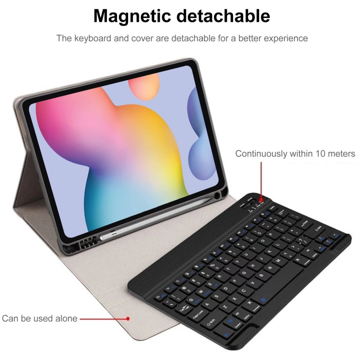 Square Cap Bluetooth Keyboard Leather Case with Pen Slot for Samsung Galaxy Tab S6 Lite(Dark Green) - Samsung Keyboard by PMC TechLife | Online Shopping South Africa | PMC TechLife