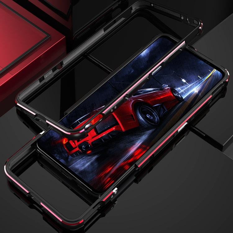 For ZTE nubia Red Magic 7 Pro Aurora Series Metal Frame Phone Case(Black Blue) - ZTE Cases by PMC TechLife | Online Shopping South Africa | PMC TechLife | Buy Now Pay Later Mobicred