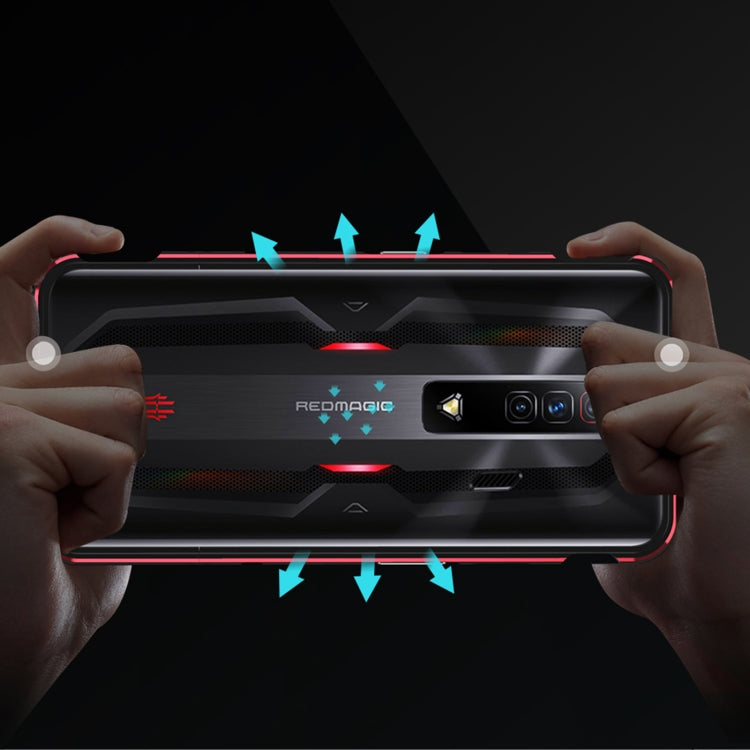 For ZTE nubia Red Magic 7 Pro Aurora Series Metal Frame Phone Case(Black Purple) - ZTE Cases by PMC TechLife | Online Shopping South Africa | PMC TechLife | Buy Now Pay Later Mobicred