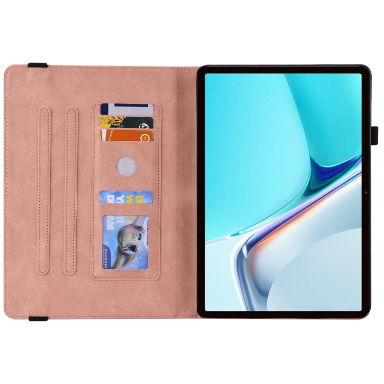 For Huawei MatePad 11 2021 Butterfly Flower Embossed Leather Tablet Case(Rose Gold) - Huawei by PMC TechLife | Online Shopping South Africa | PMC TechLife | Buy Now Pay Later Mobicred