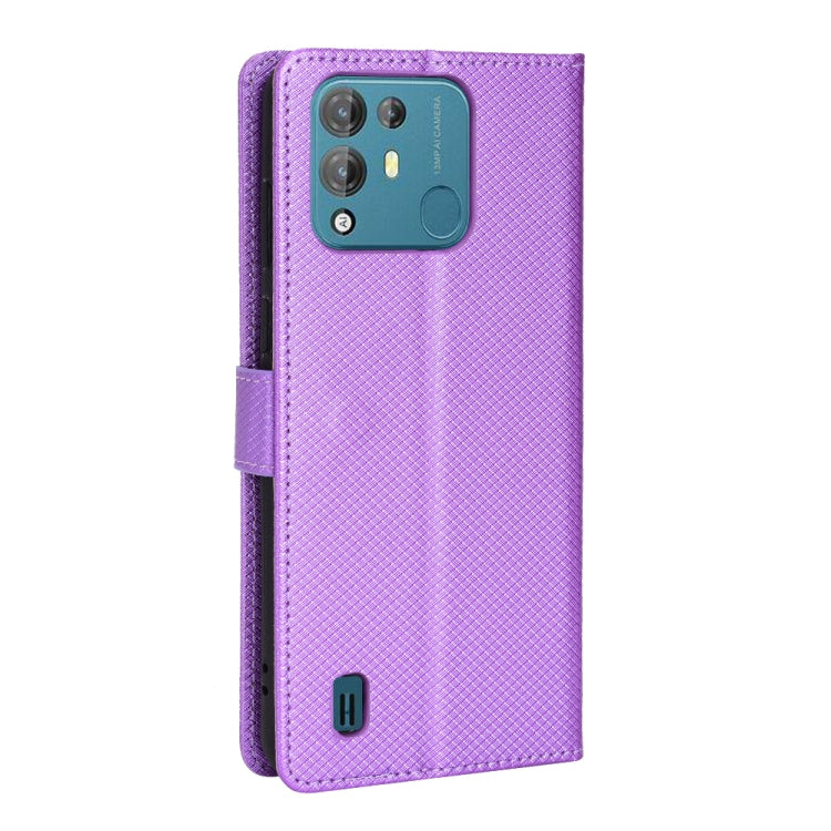 For Blackview A55 Pro Diamond Texture Leather Phone Case(Purple) - More Brand by PMC TechLife | Online Shopping South Africa | PMC TechLife | Buy Now Pay Later Mobicred