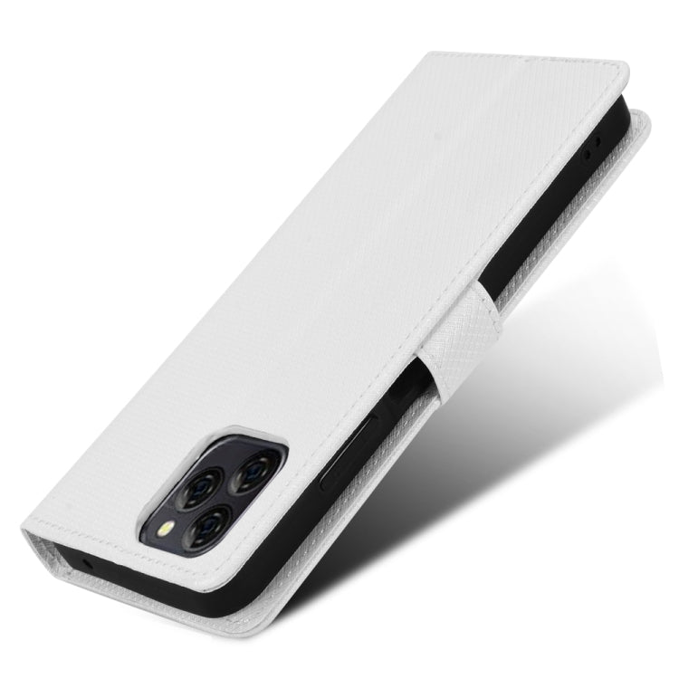 For Blackview A95 Diamond Texture Leather Phone Case(White) - More Brand by PMC TechLife | Online Shopping South Africa | PMC TechLife