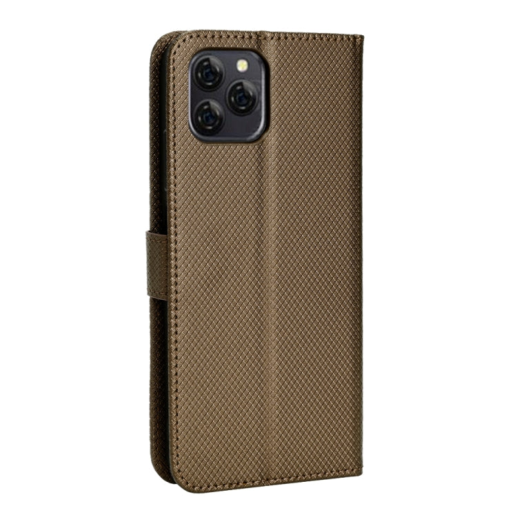 For Blackview A95 Diamond Texture Leather Phone Case(Brown) - More Brand by PMC TechLife | Online Shopping South Africa | PMC TechLife | Buy Now Pay Later Mobicred