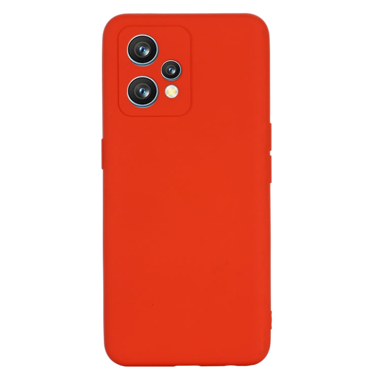 For OPPO Realme 9 Pro+ 5G Global Pure Color Liquid Silicone Shockproof Full Coverage Phone Case(Red) - Realme Cases by PMC TechLife | Online Shopping South Africa | PMC TechLife | Buy Now Pay Later Mobicred