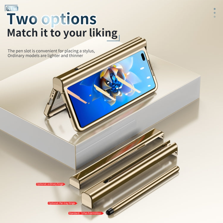 For Huawei Mate X2 Full Body Electroplating Hinge Phone Case with Stylus(Gold) - Huawei Cases by PMC TechLife | Online Shopping South Africa | PMC TechLife | Buy Now Pay Later Mobicred