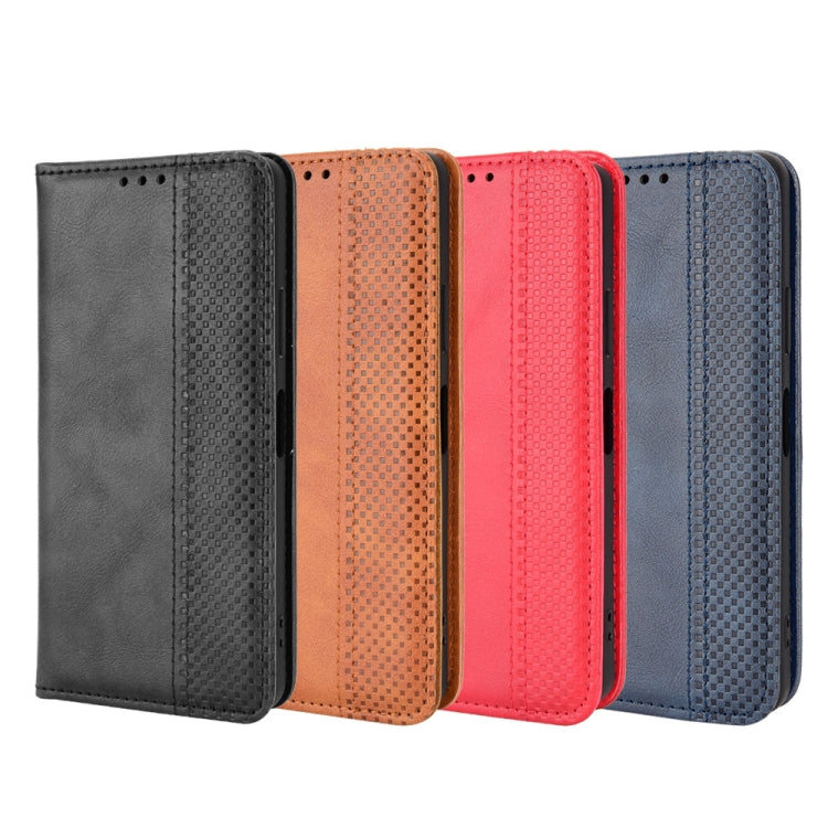 For Blackview A95 Magnetic Buckle Retro Texture Leather Phone Case(Brown) - More Brand by PMC TechLife | Online Shopping South Africa | PMC TechLife | Buy Now Pay Later Mobicred
